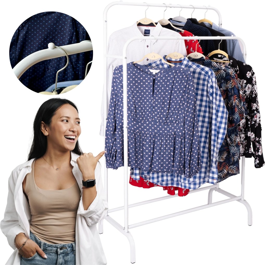 Stojan na oblečení BAGRUS bílý