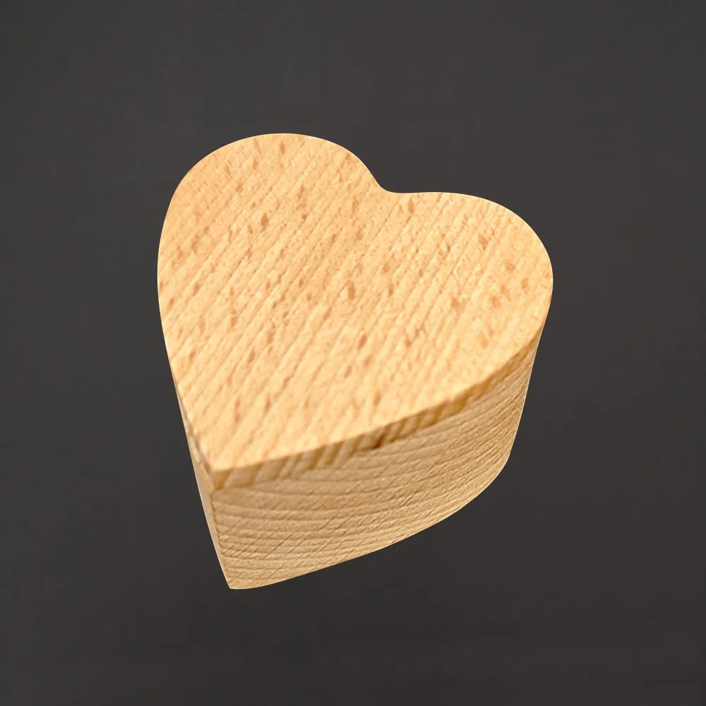 AMADEA Drevená krabička v tvare srdca 5 cm