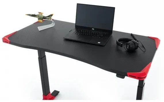 Výškovo nastaviteľný stôl OfficeTech Game, 120 x 60 cm