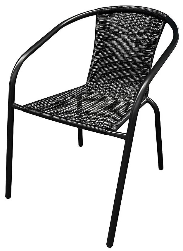 Technoratanová stolička Bistro XT1101 čierna