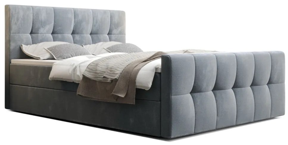 Čalouněná postel boxspring HATAN 2 - monolith 70 / pravá