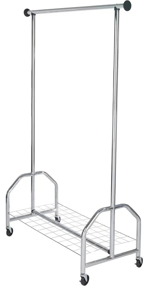 Kovový pojazdný stojan na oblečenie v striebornej farbe Profi – Wenko