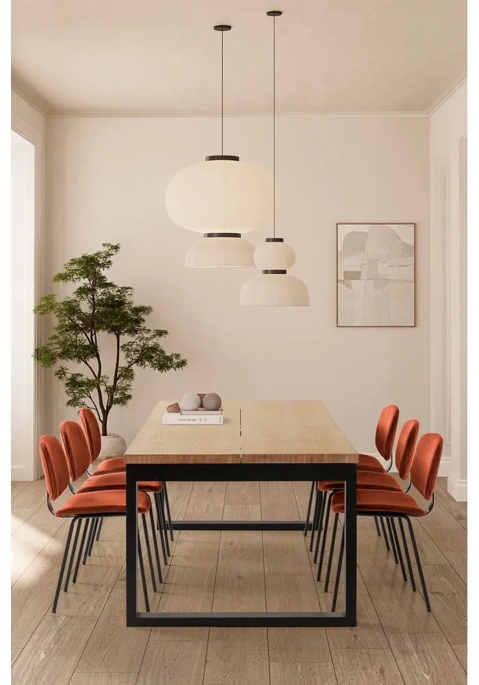 Jedálenský stôl s doskou v dubovom dekore 100x220 cm Rina – Marckeric