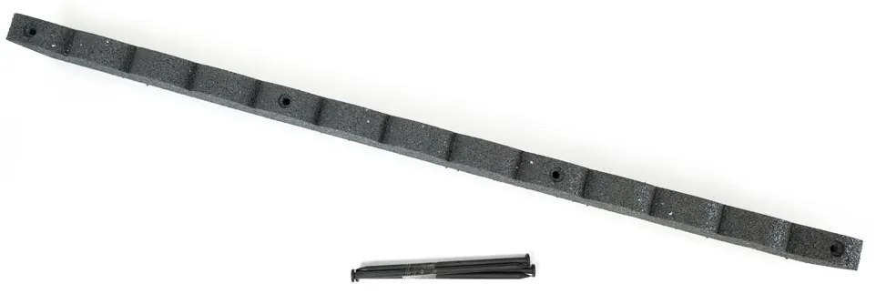 Záhradná obruba Scalloped sivá 120 cm, gumová (vrátane klincov) MHEU5000030