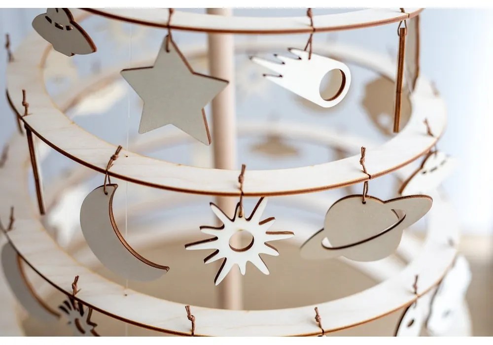 Súprava 8 drevených vianočných dekorácií Spira Medium