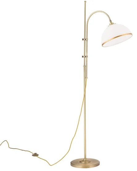 Náhradné sklo k lustru a stojacej lampe OLD LAMP E27 pr. 30 cm biela/zlatá