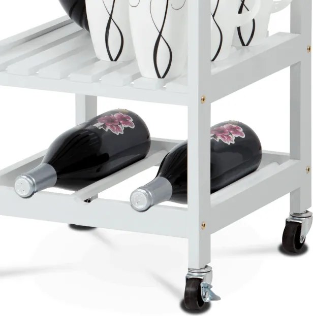 Servírovací stolík biely DR-044