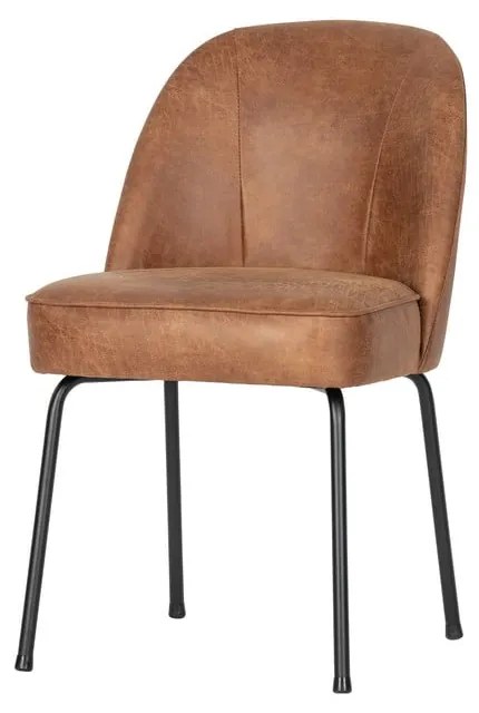 Koňakovohnedé kožené jedálenské stoličky v súprave 2 ks Vogue – WOOOD