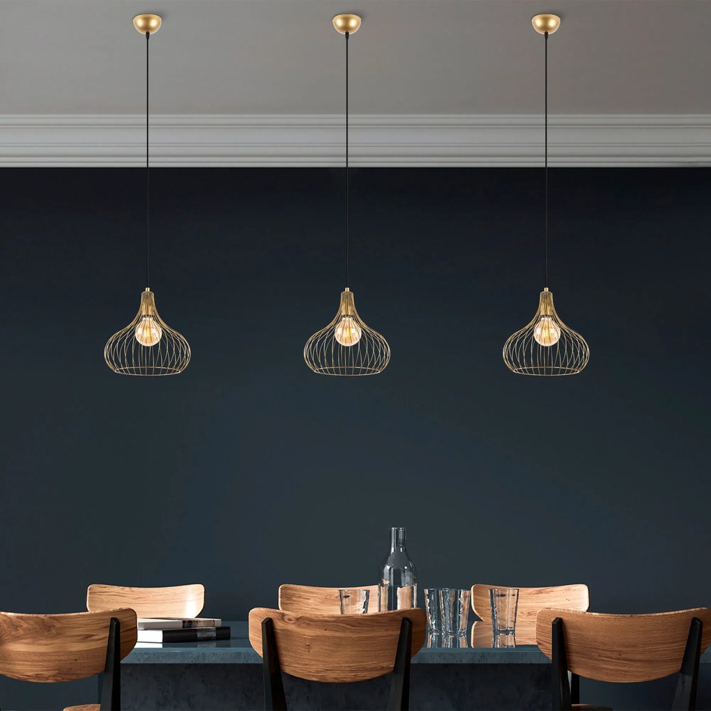 Závesné svietidlo Teldamla II zlaté