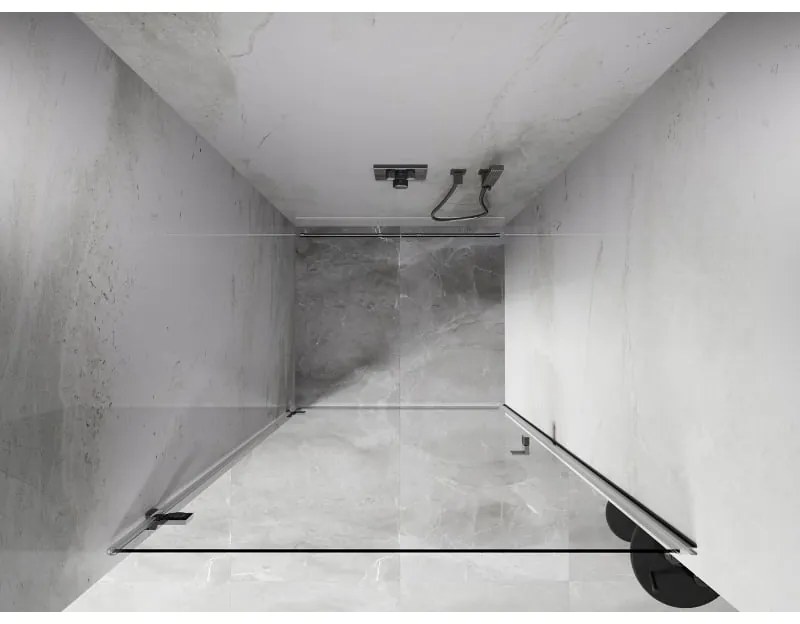 Mexen, Mexen Lunar-B výklopné sprchové dvere 90 cm, transparentné, chróm - 832-090-000-01-00-L