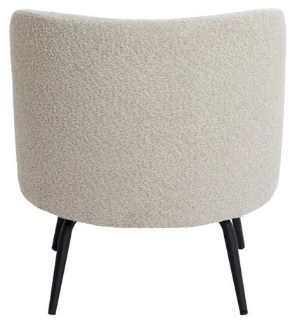 Krémové kreslo z textílie buklé Dieyda – Light &amp; Living