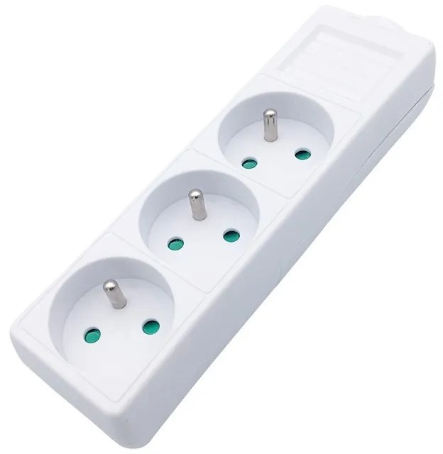 SOLIGHT Káblová viacnásobná zásuvka biela, 3 zásuvky 230V/16A