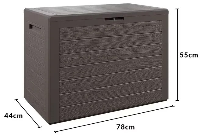 InternetovaZahrada Úložný box Lille 190 L - hnedý