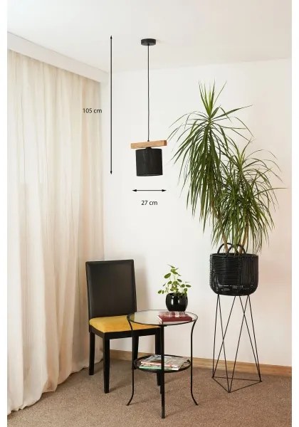 Brilagi - Luster na lanku FOREST 1xE27/15W/230V borovica/čierna