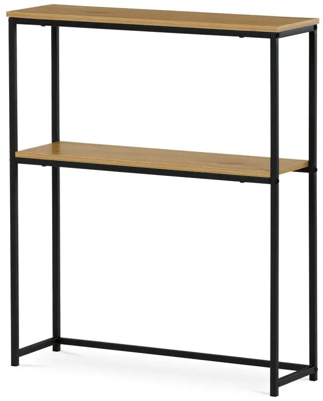 Konzolový stolek s policí, 70x20x82 cm, dekor dikový dub