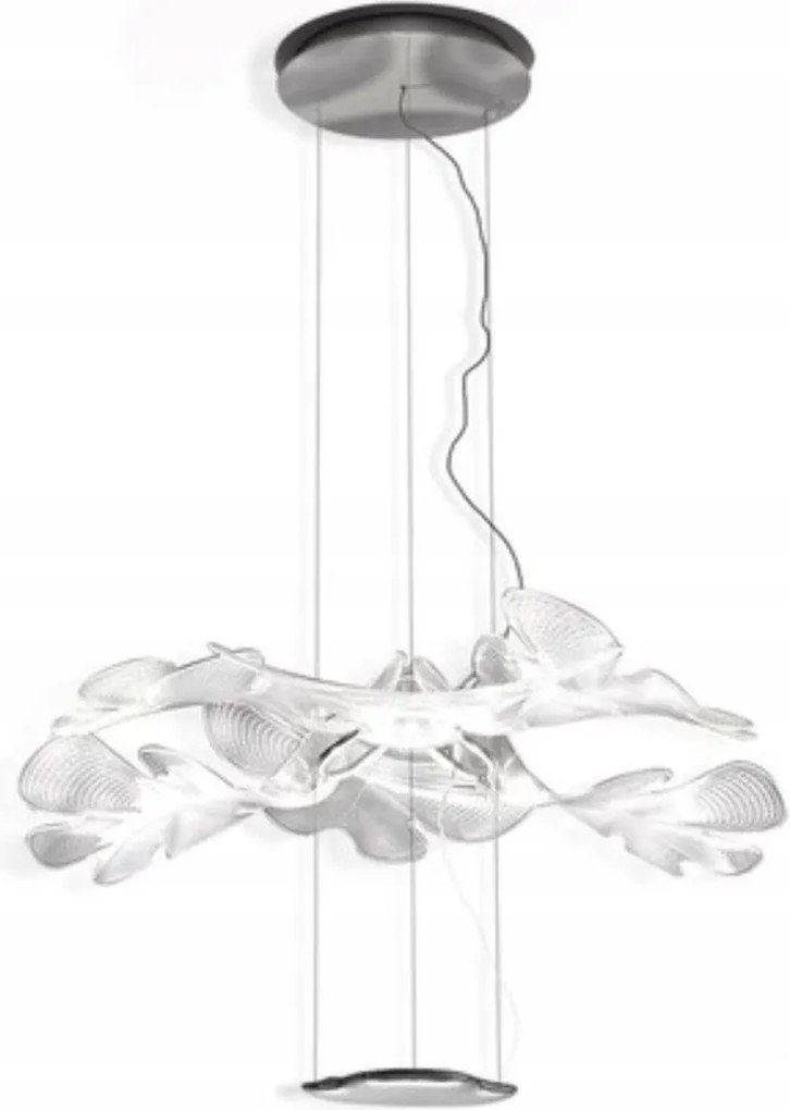 Stropná lampa Artemide Chlorophilia Chrom strieborná listy luxusná Led