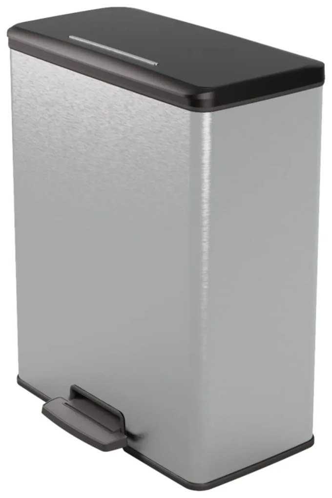 Curver Odpadkový kôš DECO BIN 65 l, strieborný