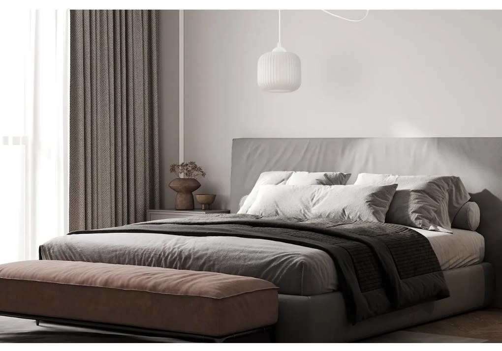 Závesné svietidlo Riffle Spider, 1x biele sklenené tienidlo, w