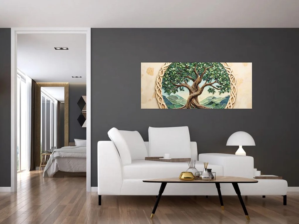 Obraz – Prepletený strom života (120x50 cm)