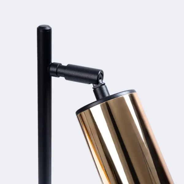 Sollux SL.1389 - Stolná lampa WINX 1xGU10/10W/230V čierna/zlatá