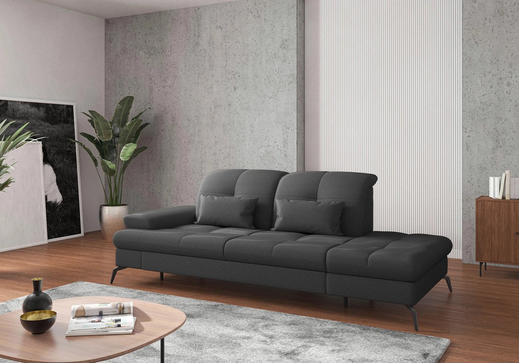 XXXLutz LEŇOŠKA, textil, tmavosivá Sit & More - Online Only obývacie izby - 000144009683