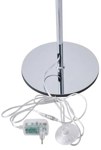 LED Stojacia lampa LED/10W/230V 3000K lesklý chróm