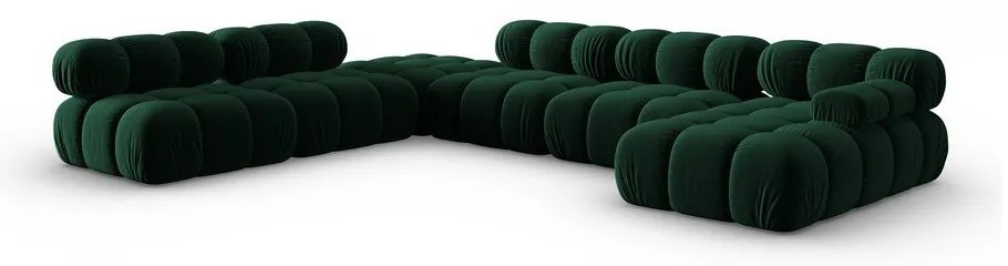 Zelená zamatová pohovka 379 cm Bellis – Micadoni Home