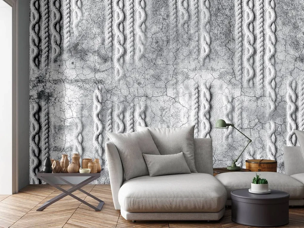 Fototapeta - Väzba na betón - šedá (254x184 cm)