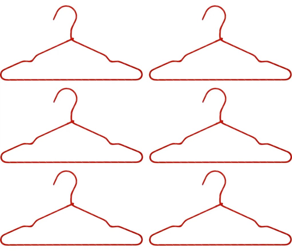 House Doctor Vešiaky na šaty Wire Red – sada 6 ks