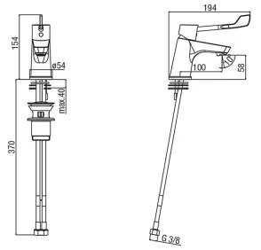 Sapho - Umývadlová batéria LEA 15,4 cm, lesklý chróm