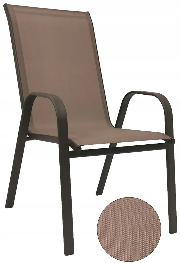 Záhradné kreslá TAVERNO set 4 ks hnedá/čierna