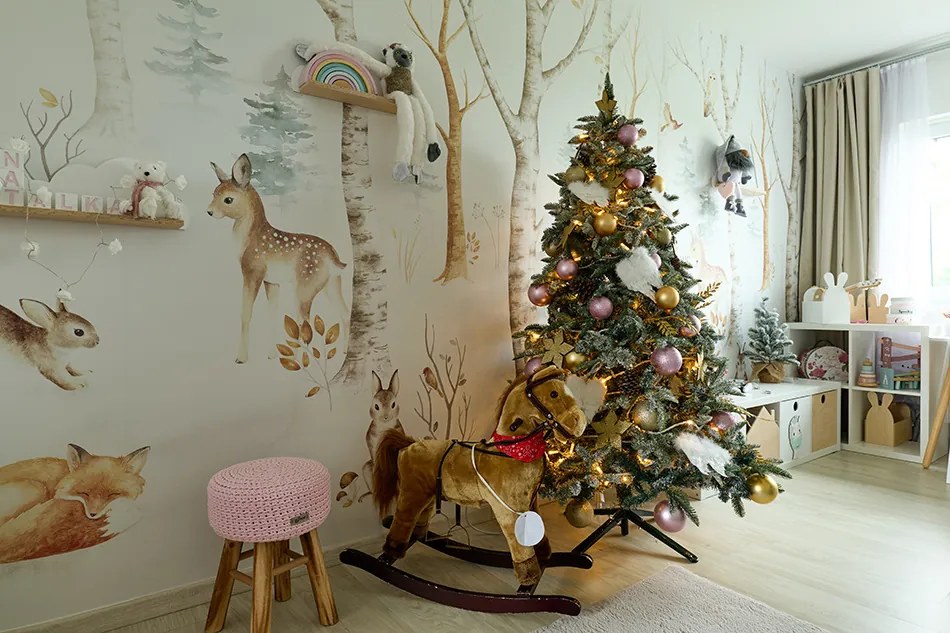 DECOLED Plastové gule, d. 10 cm, jemná ružová, 6 x matná