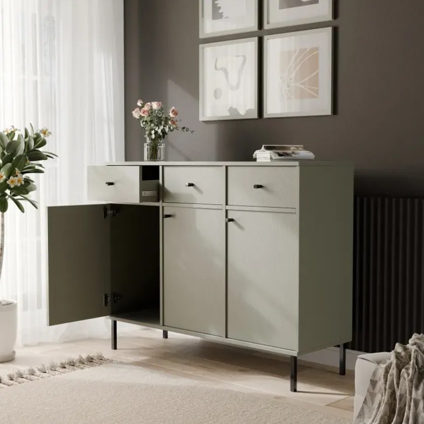 Moderná komoda RAY 125 cm eukalyptus