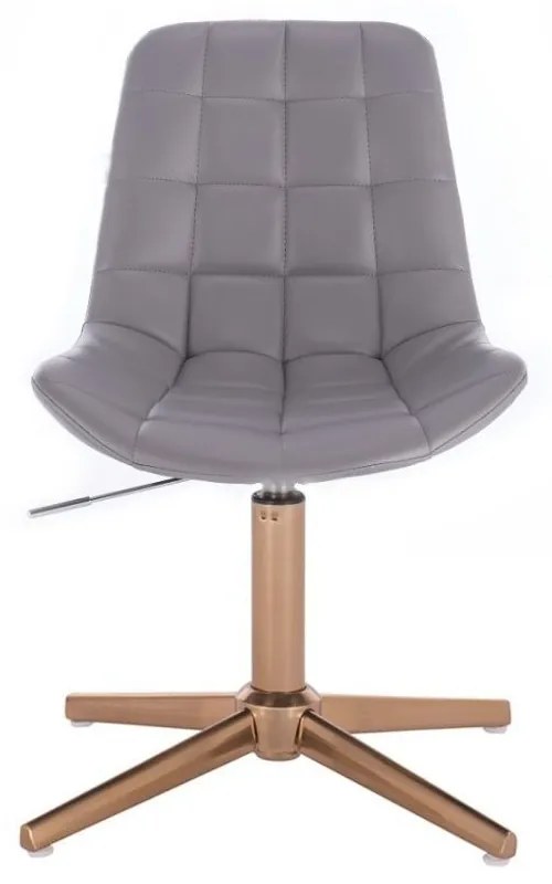 LuxuryForm DESIGN Stolička PARIS na zlatom kríži - šedá