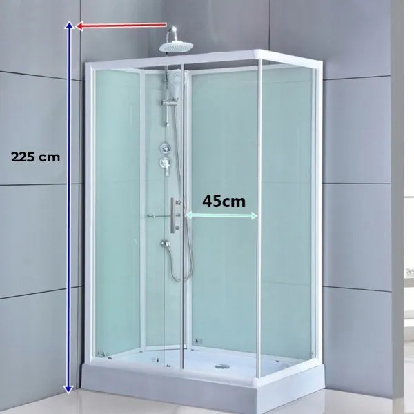 BPS-koupelny Sprchový box WSH307L 120x80, ľavý