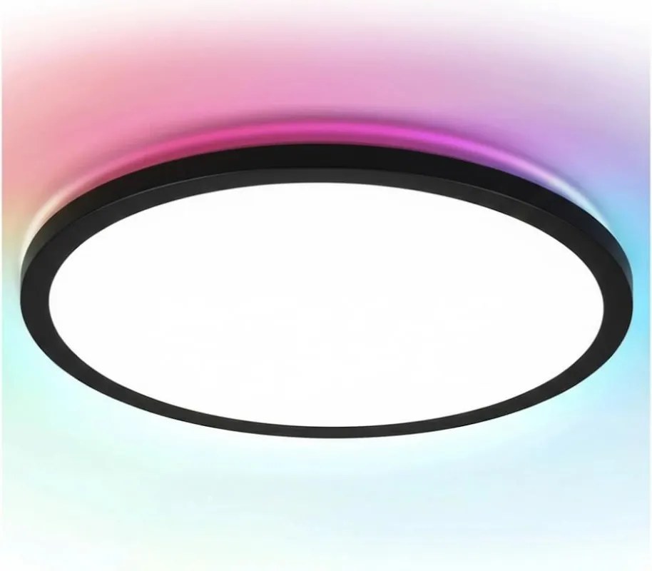 Brilagi - LED RGBW stmievateľné stropné svietidlo VIBE LED/24W/230V 3000-6500K čierne +s diaľkovým ovládaním