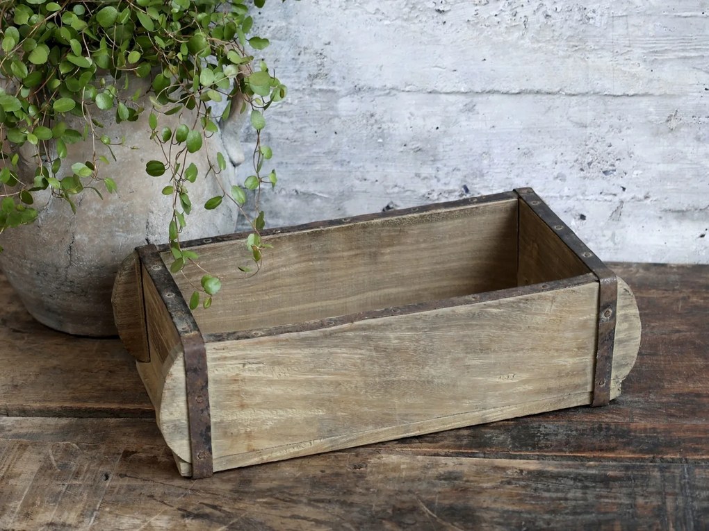Drevená prírodná retro debnička Brick old - 30*15*10 cm