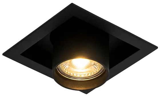 Sada 6 moderných zapustených bodových svetiel čierna nastaviteľná - Roof