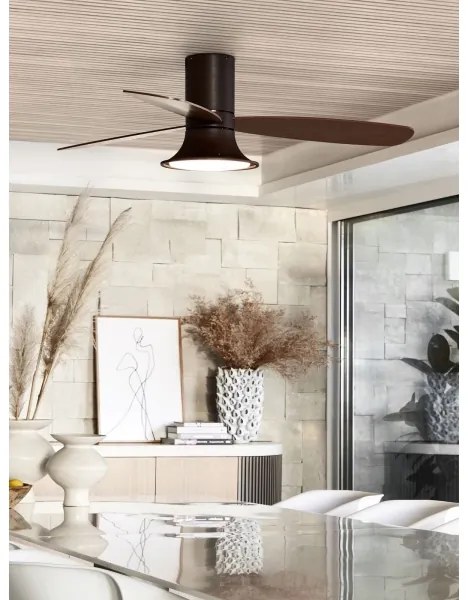 Lucci Air 210663 - LED Stmievateľný ventilátor FLUSSO 1xGX53/18W/230V hnedá + DO