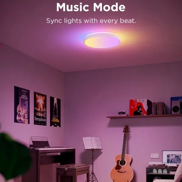 Govee - LED RGBIC Stmievateľné stropné svietidlo LED/49W/230V 2700-6500K Wi-Fi