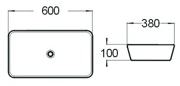 Mexen NINA UMÝVADLO, 60x38 CM, BIELA, 21186000