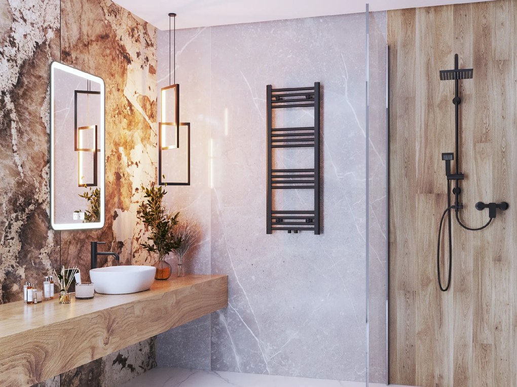 Gamma Erga Simple, vykurovacie teleso 1100x400 mm, 372 W, čierna, ERG-LAV-SIMP-11040-BK