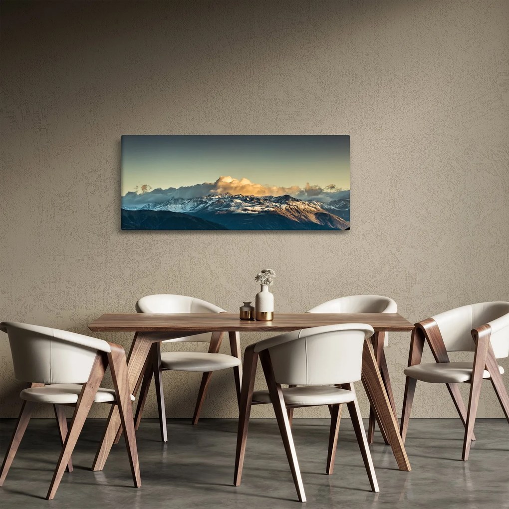 Obraz - vrcholky veľhôr (120x50 cm)
