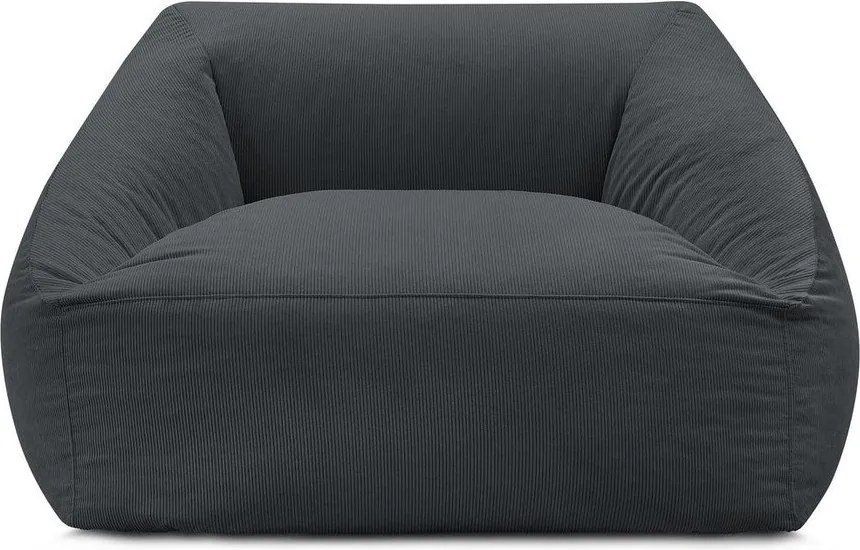 Tmavosivý menčestrový sedací vak Lilibet – Bobochic Paris