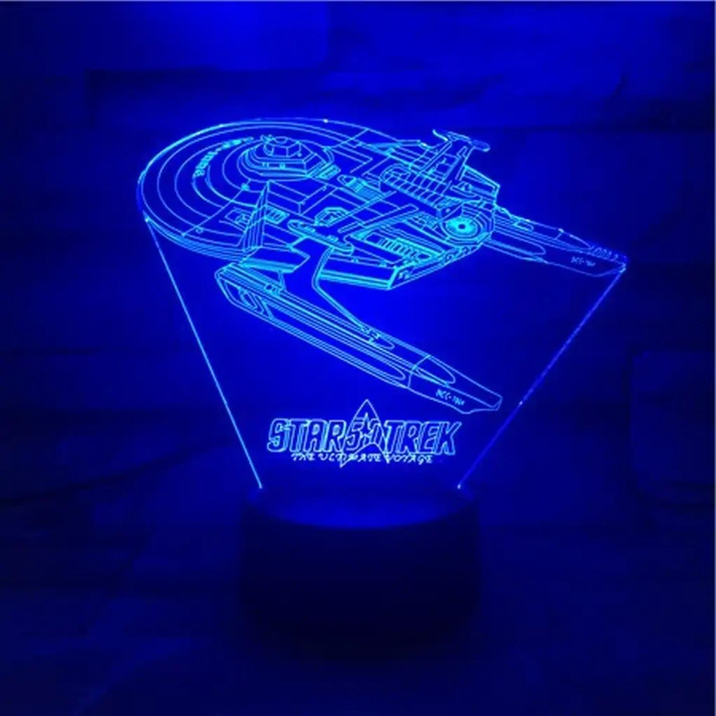 3Dmix 3DL-SL012 – 3D LED nočná lampa - Star Trek (Solar)