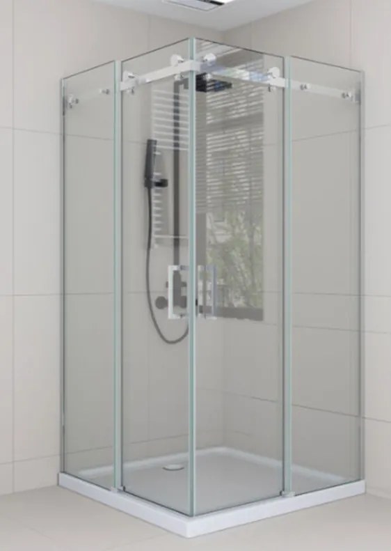 BPS-koupelny Štvorcový sprchový kút HYD-ZBD-9063 90x90 chróm/transparent - bez vaničky