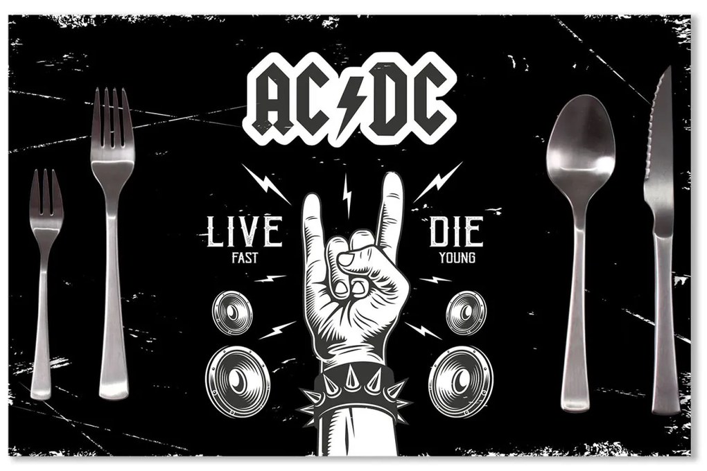 Sablio Prestieranie ACDC Live fast, die young: 40x30cm