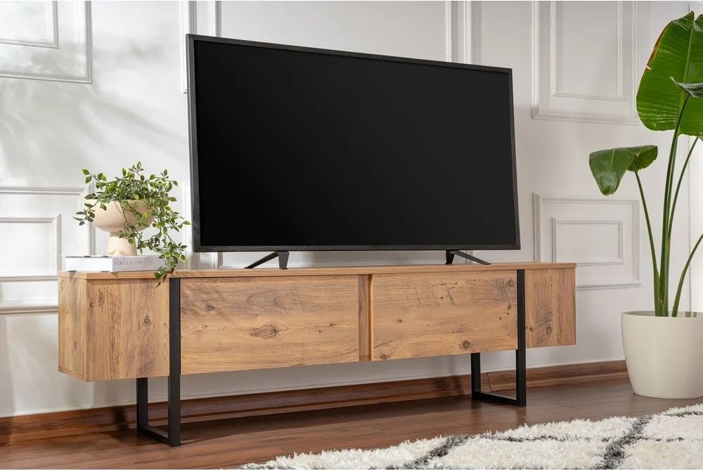 TV stolík v dekore borovice v prírodnej farbe 180x50x29,5 cm Serenity – Kalune Design