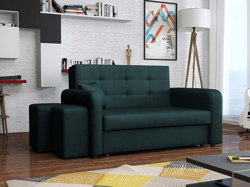 Pohovka s taburetkami Clivia Home II, Taburetka: ľavá strana, Dostupné poťahy: Enjoy 12