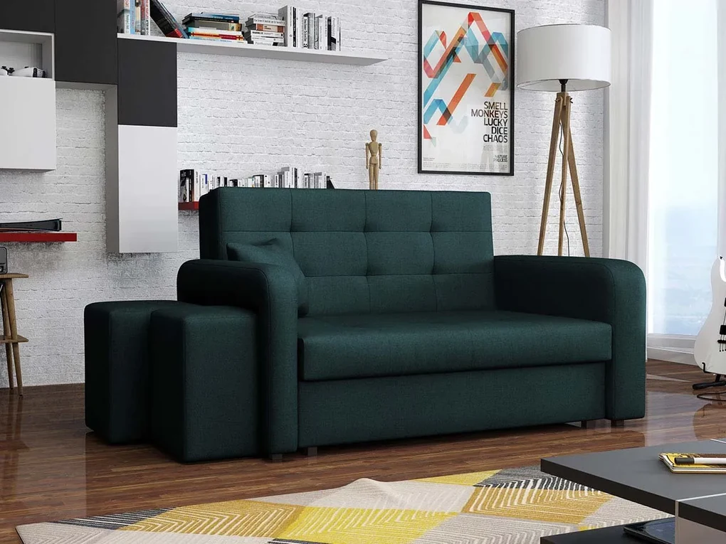 Pohovka s taburetkami Clivia Home II, Taburetka: ľavá strana, Dostupné poťahy: Enjoy 21